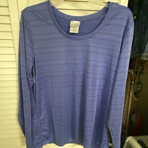 Women's Blue Long Sleeve Top